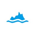 Iceberg logo design illustration vector template Royalty Free Stock Photo