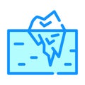 Iceberg melting color icon vector symbol illustration Royalty Free Stock Photo