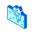 Iceberg melting isometric icon vector symbol illustration Royalty Free Stock Photo