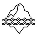 Iceberg melting problem icon outline vector. Climate change Royalty Free Stock Photo