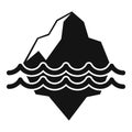 Iceberg melting problem icon simple vector. Climate change Royalty Free Stock Photo