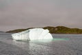 Iceberg melts in shallow coastal NL Canada water Royalty Free Stock Photo