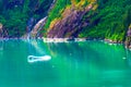 Sawyer Glacier Alaska Tracy Arm Fjord Sunset Royalty Free Stock Photo