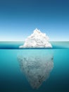 Iceberg model on blue ocean Royalty Free Stock Photo