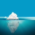 Iceberg model on blue ocean Royalty Free Stock Photo