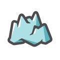 Iceberg Mountain Ice Vector icon Cartoon illustration Royalty Free Stock Photo