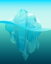 Iceberg in ocean Royalty Free Stock Photo