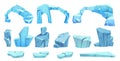 Iceberg piece and arch floating. Cartoon vector Royalty Free Stock Photo