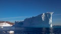 Iceberg in the shape of a boat in Greenland