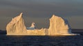 iceberg in the sea in the sunset, Ilulissat Icefjord, Illulissat, Greenland Royalty Free Stock Photo