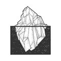 Iceberg sketch vector illustration