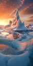 Capturing The Frozen Beauty: Futuristic Island Photography With Ray-tracer Technology