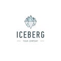 Iceberg triangle of cold mountain abstract vector and logo design or template hill business icon of company identity