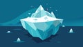 An iceberg with visible scratches and holes on the surface representing the effect of biases on our perceptions and Royalty Free Stock Photo