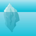 Iceberg in water background