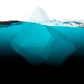 Iceberg on water surface Royalty Free Stock Photo