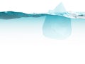Iceberg on water surface isolated Royalty Free Stock Photo