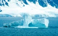 Icebergs along shoreline of Antarctica