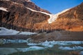 Icebergs and the Angel Glacier, Jasper National Park, Canada Royalty Free Stock Photo