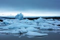 Icebergs in Fjallsarlon glacial lagoon