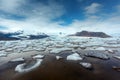 Icebergs in Fjallsarlon glacial lagoon