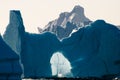 Icebergs Fjord - Scoresby Sound - Greenland Royalty Free Stock Photo