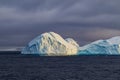 Icebergs float dangerously near Antarctica Royalty Free Stock Photo