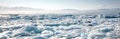 Icebergs float on Jokulsarlon glacier lagoon - Iceland