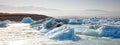 Icebergs float on Jokulsarlon glacier lagoon - Iceland Royalty Free Stock Photo