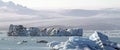 Icebergs float on Jokulsarlon glacier lagoon - Iceland Royalty Free Stock Photo