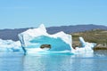 Icebergs floating in the Atlantic Ocean, Greenland