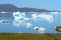 Icebergs floating in the Atlantic Ocean, Greenland