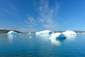 Icebergs floating in the Atlantic Ocean, Greenland