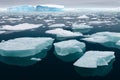 Icebergs Floating in the Ocean