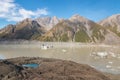 Icebergs floating on Tasman Lake in Mount Cook National Park, New Zealand Royalty Free Stock Photo