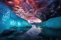 Icebergs in Glacier Lagoon, Jokulsarlon, Iceland, AI Generated