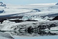 Icebergs in Icelands Joekulsarlon Bay Royalty Free Stock Photo