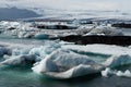 Icebergs in Icelands Joekulsarlon Bay Royalty Free Stock Photo