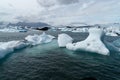 Icebergs in Icelands Joekulsarlon Bay Royalty Free Stock Photo