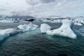 Icebergs in Icelands Joekulsarlon Bay