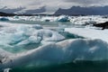 Icebergs in Icelands Joekulsarlon Bay Royalty Free Stock Photo