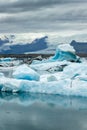 Icebergs in Jokulsarlon glacier lagoon, arctic landscape Iceland Royalty Free Stock Photo
