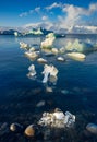 Icebergs in  Jokulsarlon glacier lagoon, Iceland Royalty Free Stock Photo