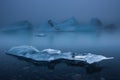 Icebergs in the mist Royalty Free Stock Photo