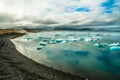 Icebergs in the morning fog at JÃÂ¶kulsÃÂ¡rlÃÂ³n bay