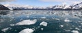Icebergs and Mountains Panoramic - Kenai Fjords Royalty Free Stock Photo