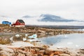 Icebergs on the shore of Atlantic ocean, Greenland