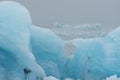 Icebergs stranded on the beach near Jokulsarlon, South-east Iceland Royalty Free Stock Photo