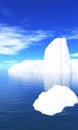 Icebergs in water and blue sky 02