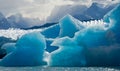 Icebergs in the water, the glacier Perito Moreno. Argentina.